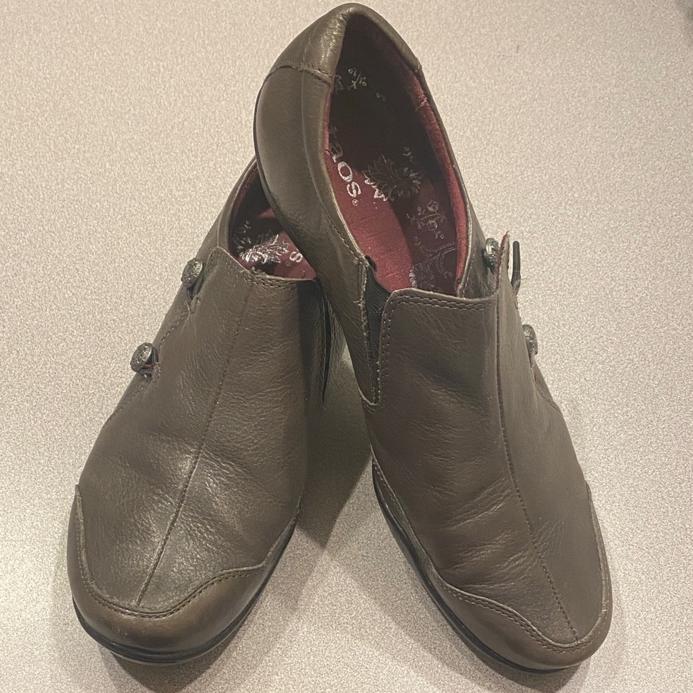 Brown Leather Slip-On Shoes